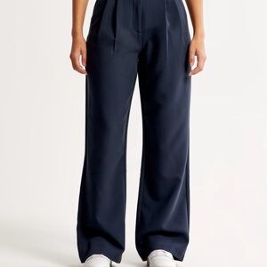 Curve Love Ambercrombie Sloane Tailored Wide Leg Pant Navy 35/20 short